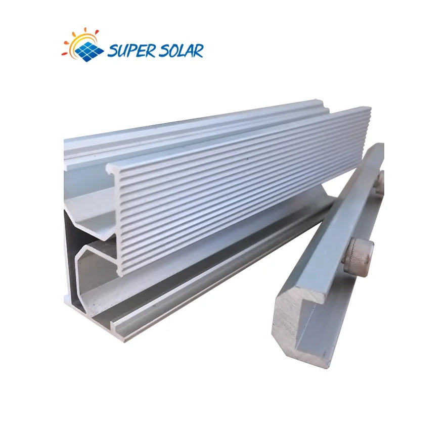Super Solar Wholesale Aluminum Solar Panel Mounting Rail Customized Length