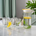 High-Temperature-Resistant Glass Cold Water Kettle Heat-Resistant Explosion-Proof Large-Capacity White Teapot Set