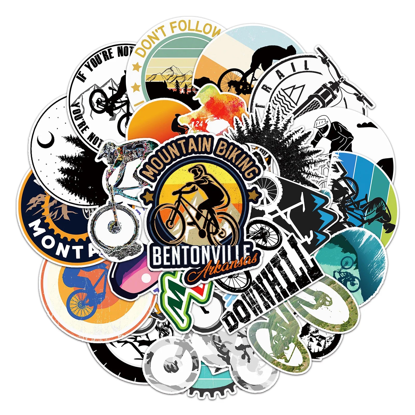 50PCS Cool MTB Outdoors Cool Mountain Bike Stickers Bicycle Decals