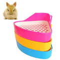 New Special Small Plastic Pet Triangle Toilet for Rabbit Guinea Pig Chinchilla Corner Toilet Rabbit Potty Trainer