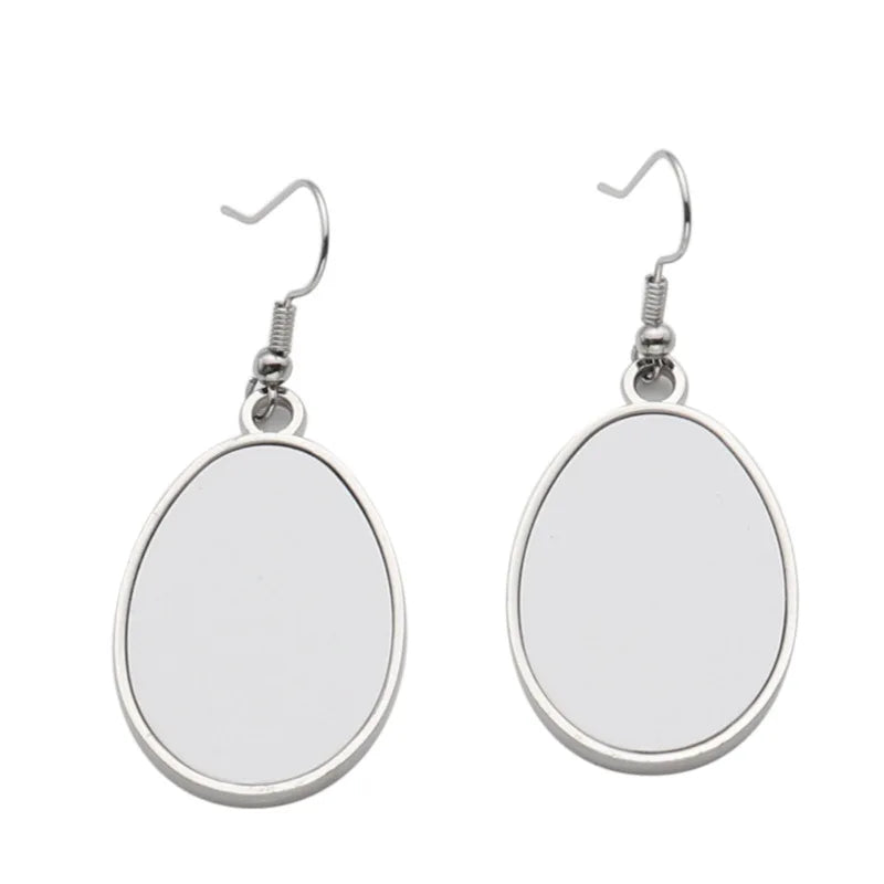 RubySub Metal Alloy Fashion Water Droplets Jewelry Earrings Sublimation Earring Blanks