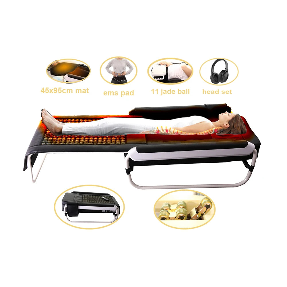 Korea Chiropractic Thermal Master V3 Heat Therapy Table Delux Spine Care Roller Jade Tourmaline Massager Infrared Massage Bed