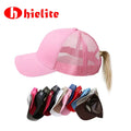 Cheap Wholesale New Design Laser Cut Polyester/Nylon Promotional Hats for Women with Blank Ponytail Pink Trucker Four Seasons