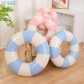 SeeMore Selection Teen Beach Outdoor Party Inflatable Swimming Ring Retro Striped Swim Floating Ring Summer Pool PVC Rings