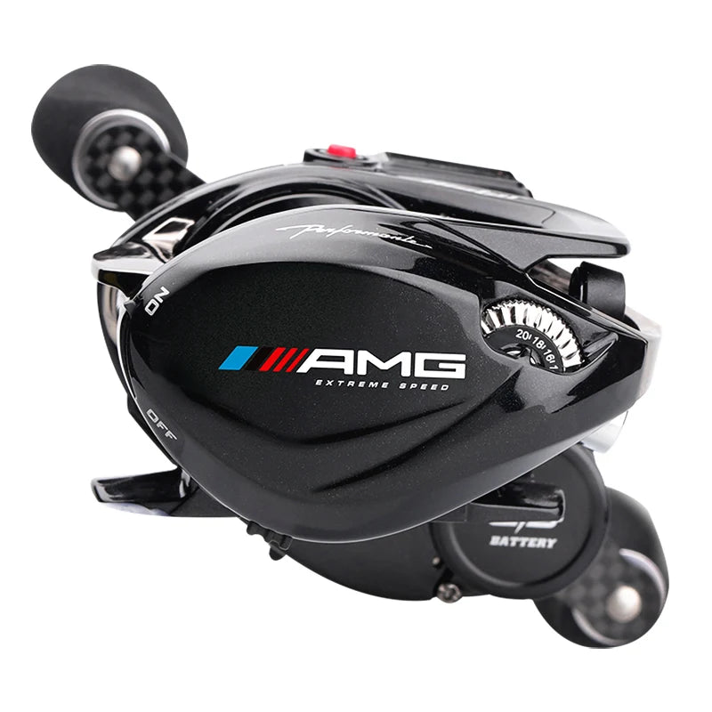 HISTAR WholesaleLong Casting 7.2:1 High Ratio Magnetic Braking AMG Backlight Digital LED Baitcasting Electric Fishing Stream