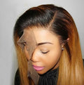 13*6 Brazilian Human Hair Lace Front Wig T1b/30 Silky Straight Remy Human Ombre Brown Hair Wig Short Bob Wigs