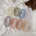 South Korea'S New Jelly Color Frosted Elliptical Clip Back Head Shark Clip Round Hair Claw Jepitan Rambut Cakar