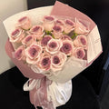 D75 Wholesale Wedding Eternal Bouquets And Decorative Lace Containers Hand-held Chanson Soap Rose Bouquets