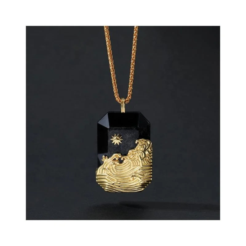 Glory Pace Top Selling Obsidian Pendant Necklace Fashion Necklaces Sterling Silver 925 Gold Jewellery Jewellery