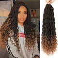 Faux Locs Crochet  Synthetic Wave Hair  Braiding Hair Extensions Handmade 24 Strands Hair