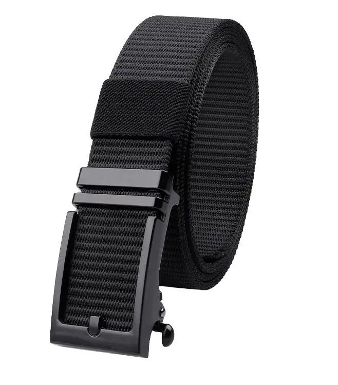 New Product Golf Casual Nylon Web Men's Belts for Men Jeans Shorts Adjustable Automatic Ratchet Buckle Nylon Tactical Belt Mens