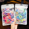 50/Set Girls Colorful Nylon Elastic Hair Bands Ponytail Holder Rubber Bands Headband
