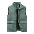 Winter Male Fleece Warm Vest Coats Men Stand Collar Thicken Waistcoats Clothing Mens Jacket Sleeveless Vest