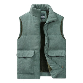 Winter Male Fleece Warm Vest Coats Men Stand Collar Thicken Waistcoats Clothing Mens Jacket Sleeveless Vest