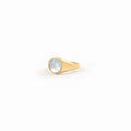 Waterproof & Tarnish Free Elegant  Stainless Steel Gold Ring Trendy Jewelry 18k Gold Plated Jewelry
