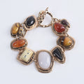 European American Trendy Stylish Geometric Metal Gemstone Charm Bracelets Popular Alloy Wholesale Sales From Manufacturer