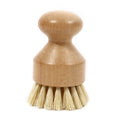 Natural Sisal Wooden Brush for Kitchen Cleaning - Eco-Friendly Pot Scrubber Compostable & Plastic-Free for Zero-Waste Home