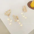 Women Metal Claw Hair Clips Geometric Three-Dimensional Butterfly Pendant Hair Claw Lady Hairpin Fashion Hair Accessories
