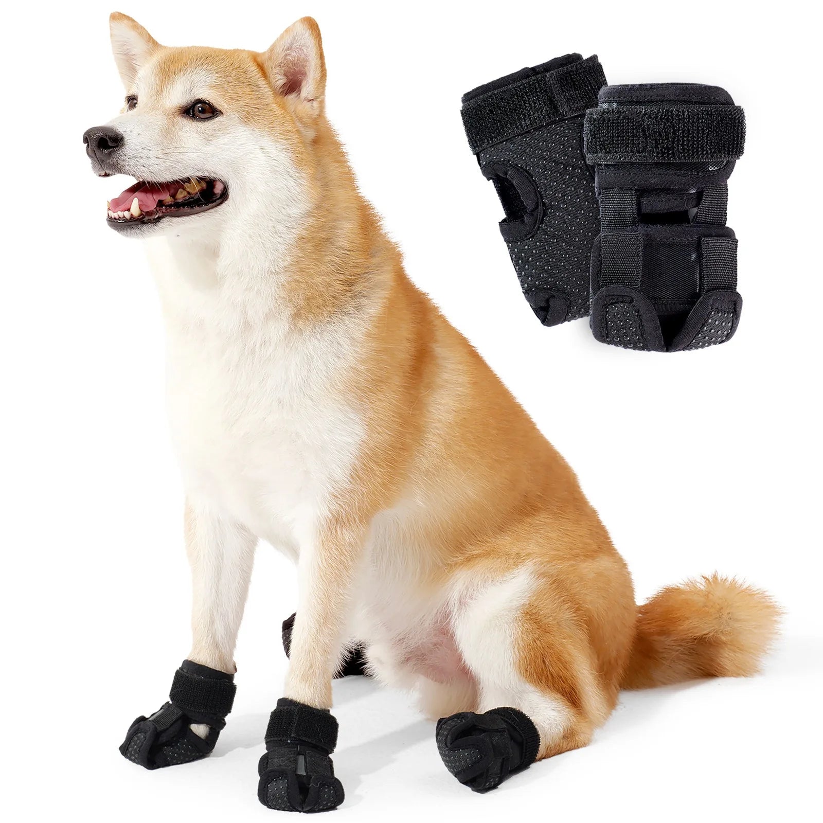 2025 Pack of 2 Anti-Slip Dog Socks Noise Reduction Shoes Breathable Paw Protection for Interdigital Dermatitis