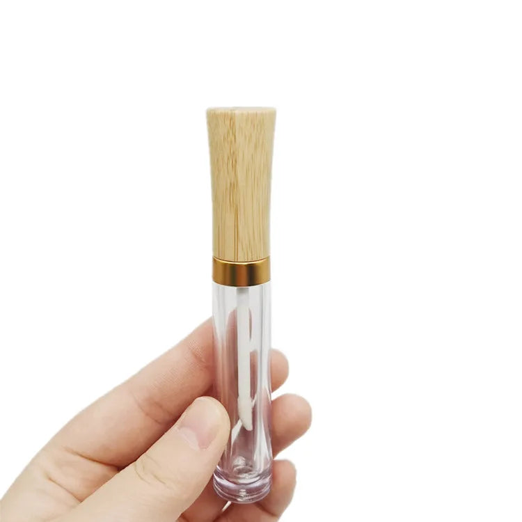 Empty Cosmetic Container 6ml Bamboo Lipgloss Wooden Lipstick Tubes Bamboo Lipgloss Tube