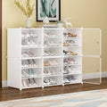 Customizable Layers Modern Design Waterproof Shoe Rack Storage Cabinet for Living Room Entry Hospital Use White Plastic