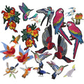 Iron on Exquisite Embroidered Various Shape Birds Patch with PVC and Fabric Eco-Friendly Nonwoven Felt
