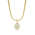 Women Summer Jewelry Star Lighting Enamel White Resin Pendant Snake Chain Necklace