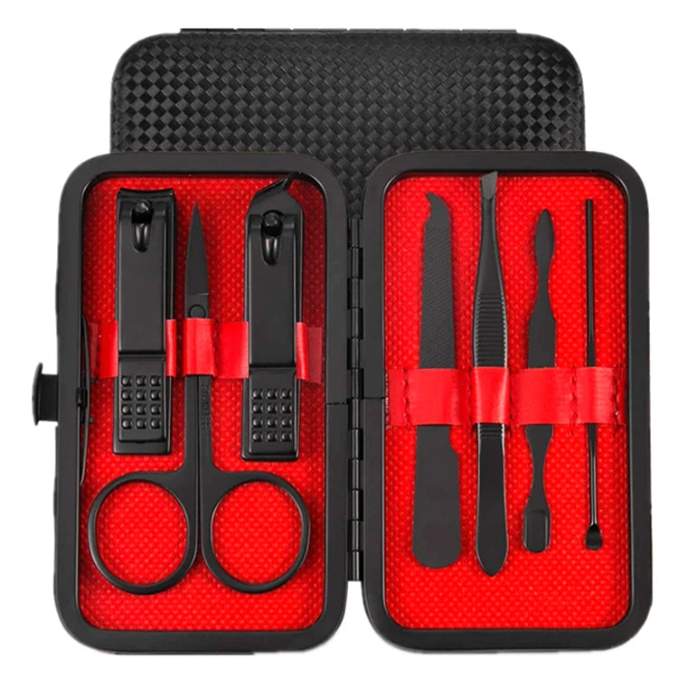 Hot Sale 7pcs Professional Stainless Steel Manicure Sets Luxurious Infant Foot & Finger Care Box Packed