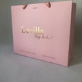Wholesale Custom Printed pink Luxury Shopping Gift Paper Bag with Handleluxury Paper Bags with Your Own logo