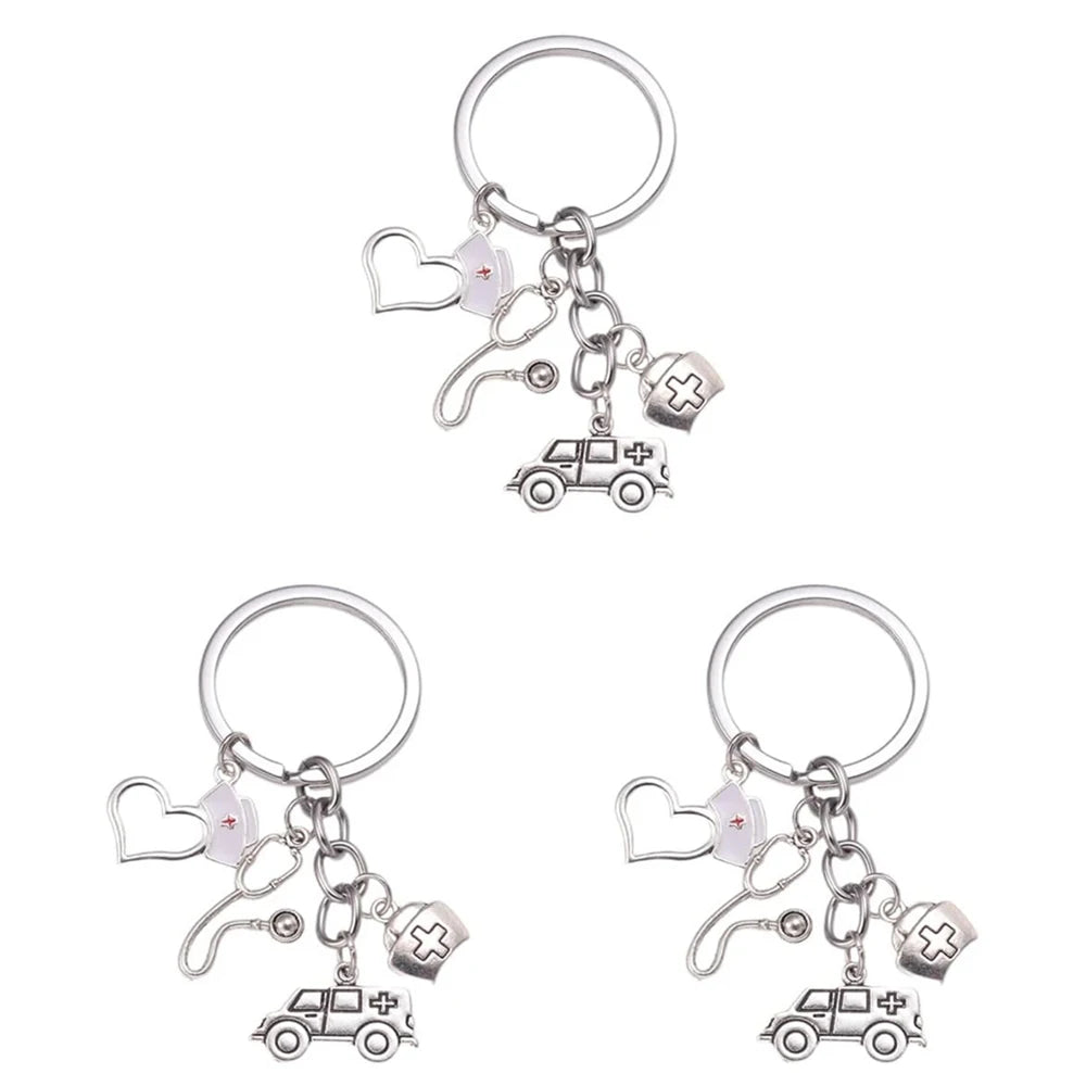 Alloy Key Chain Charms Key Rings Bag Pendant Fashion Accessories Doctor Nurse Souvenirs Nursing Student Gifts