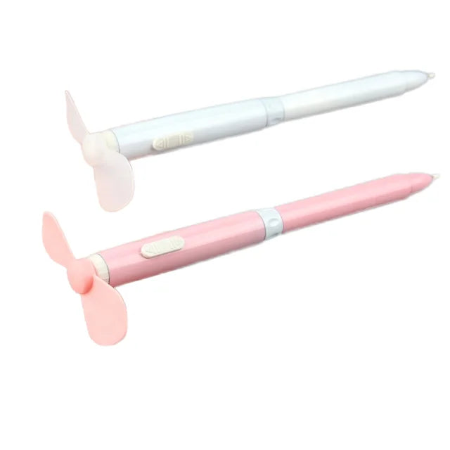 Promotion Portable Mini Handheld Fan Pen Soft Cute Multi-function Pen Fan for Children MegaBDM