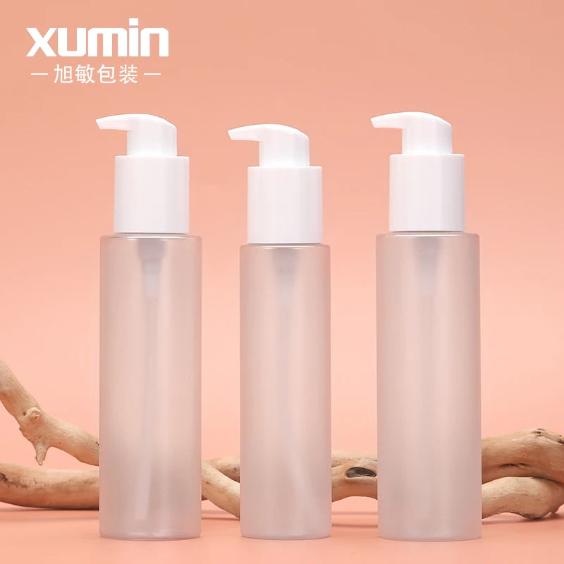 100ml 150ml 200ml Skincare Lotion Frosted Pump Bottle Packaging Set Body Lotion Bottles 150 ml Set Empty Bottle