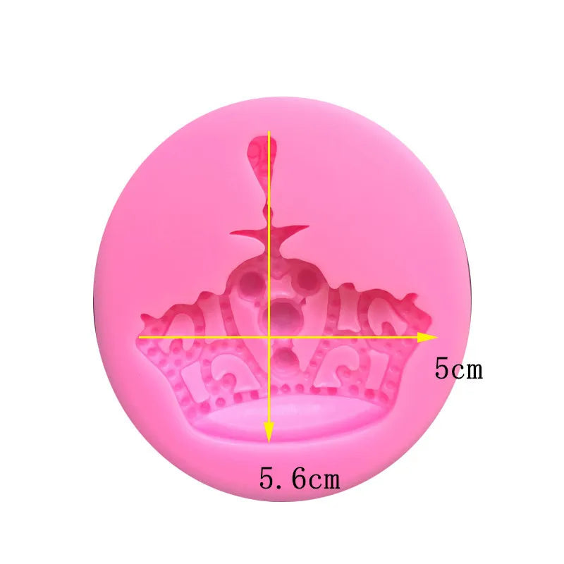 D-0212 Retro crown liquid silicone mold cake baking Fondant turning chocolate mold cake decorative baking tool