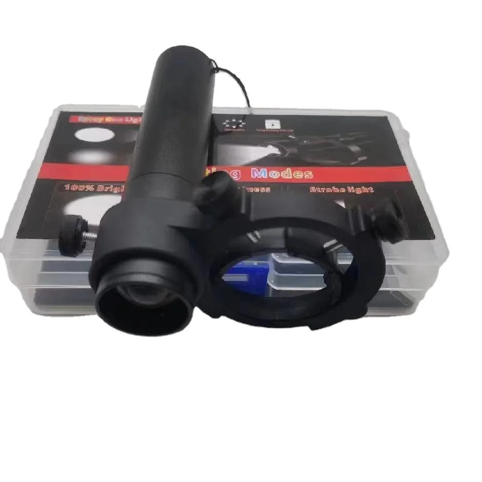 Universal Adjustable Size Black Rubber Lighting Searchlight for Spray Gun Pneumatic Tools Accessories Parts Fill Light Paint