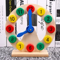 New Arrival Custom Children Nature Wood Mini Clock Model Game Educational Time Toys for Toddler
