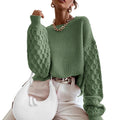 OEM Custom Make Chenille Embroidery Patch Knit Sweater Pullover Crew Neck Black Color 5gg Long Sleeve Knitted Sweater