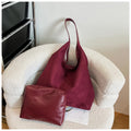 Retro Casual Large Capacity for Women 2026 New Suede Hobo Bag Fashion Shoulder Bucket Bag Suede PU Leather Tote Bags and Purse