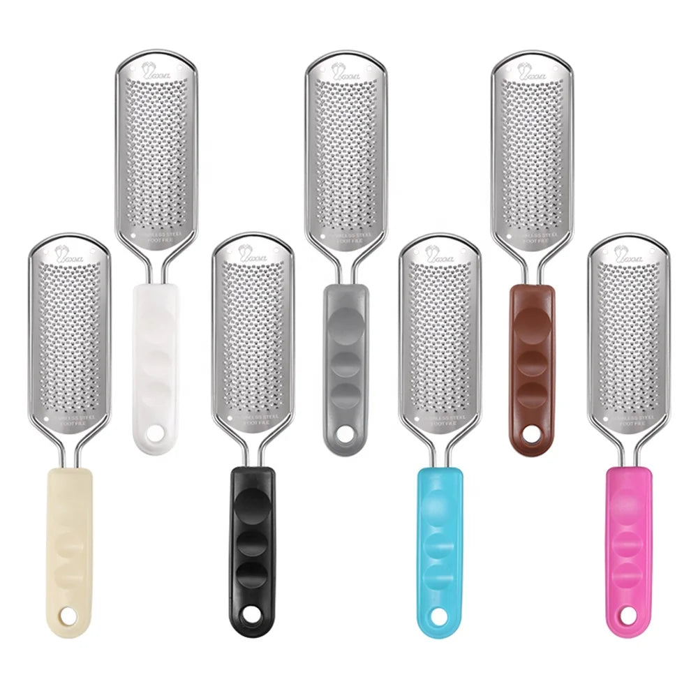 Professional Pedicure Foot File and Colossal Stainless Steel Detachable Foot Scrubber and Hard Skin Removers Pedicure Rasp