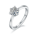 Wish Jewelry Deft Design Moissanite Women Wedding Jewelry Customized Engagement Silver 925 Ring for Love