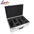 High Quality Silver 4 Row Aluminum Graded Card Case Lockable Aluminum Graded Sports Card Trading Card Storage Case for BGS SGC