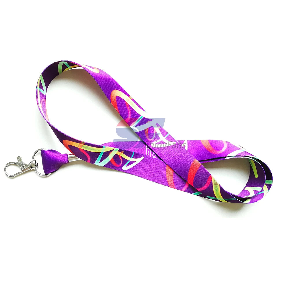 Custom Professional Silkscreen Sublimation Thermal Transfer ID Card Holder Polyester Neck Lanyards