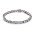 925 Sterling Silver Women's Charm Bracelets Gemstone OEM ODM Customized 3.0mm 5.0mm Round Cut Moissanite Tennis Bracelet