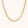 Dingran Stainless Steel Non Tarnish Jewelry Minimalist Gold Plated Bead Necklace for Women