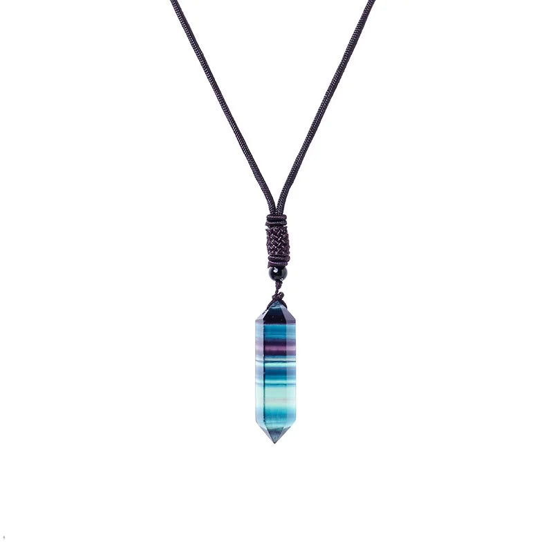 2026 crystals healing stones necklace Citrine quartz double crystal point pendant
