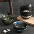4.5 Inch Ceramic Household Ramen Bowl Restaurant Noodle Bowl Large Instant Noodle Bowl