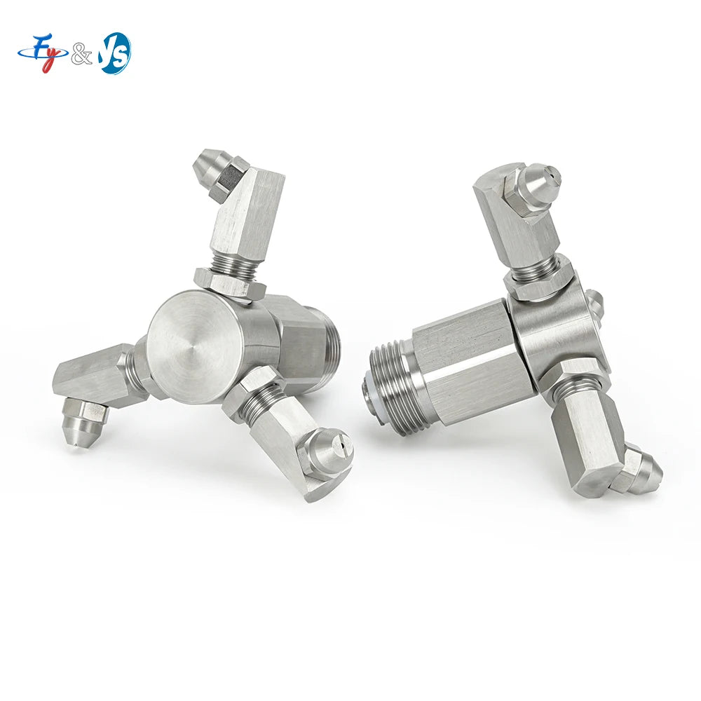 Stainless Steel 360-Degree Rotating Cleaning Nozzle for High-Pressure Industrial Tank Washing