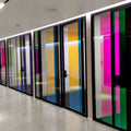 Glass Sticker Sun Shade Film Dichroic Building Stained Tint Glass Blaze Finish Window Decorative Film