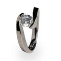 2025 Elegant Classic Pure Titanium Ring Angel's Kiss Diamond Ring Twist Arm Ring