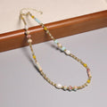 Natural Shoushan Stone Pearl Charm Beaded Necklace Faceted Citrine Healing Energy Braided Bracelets Shoushan Stone Choker Unisex