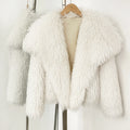OFTBUY 2025 Winter Fashion Faux Fur Coats Fluffy Artificial Mongolian Fur Coat Sheep Fur Coat Women Elegant Big Turn-down Collar